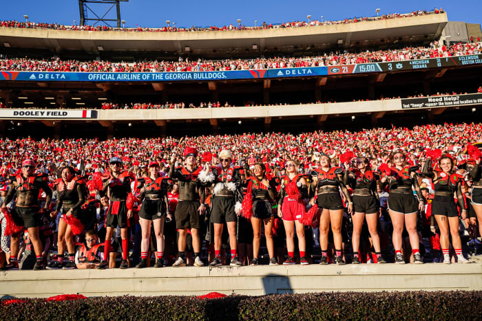 A view of the fans during the game between the Georgia Bulldogs against the Auburn Tigers during the second half at Sanford Stadium. Mandatory Credit: Dale Zanine-USA TODAY Sports
